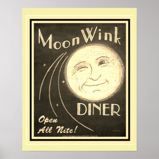 Póster Moon Wink Diner 16 x 20 Poster (Frente)