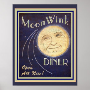 Póster Moon Wink Diner 16 x 20 Poster