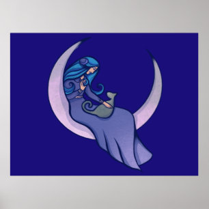 Póster Moon Witch MoonChild Pagan Wicca