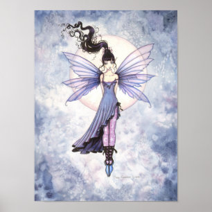 Póster Moondance Fairy Fantasy Watercolor Art