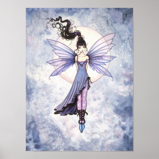 Póster Moondance Fairy Fantasy Watercolor Art (Frente)