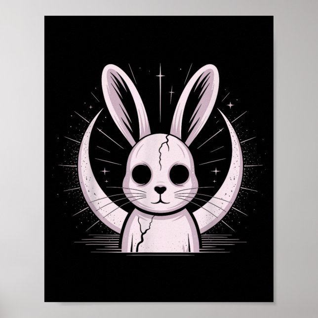 Póster Moonlight Bunny Nge Alt Rabbit Horror Witch Moon C (Frente)