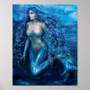 Póster MoonLight Mermaid ~ Art Print 8 x 10 ~ de Kat