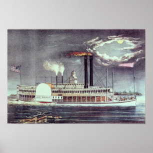 Póster Moonlight on the Mississippi