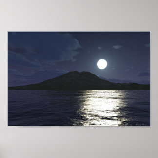 Póster Moonlight on the Water