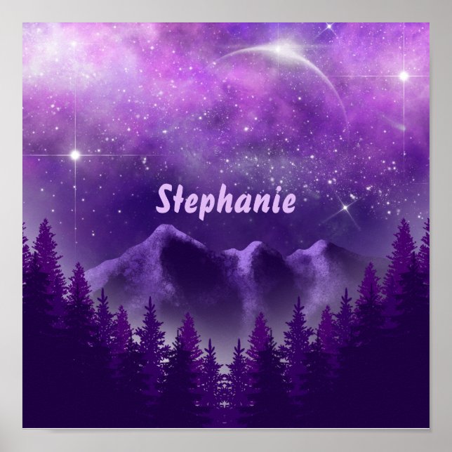 Póster Moonlight Sky Purple (Frente)