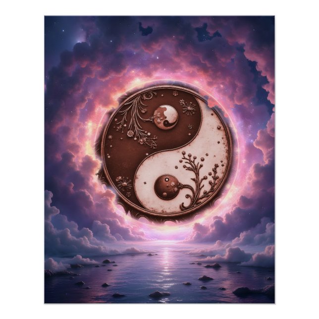 Póster Moonlit Balance – Yin Yang of Eternal Light.  (Anverso)