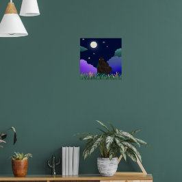 Póster Moonlit Dreamer Girl Poster 