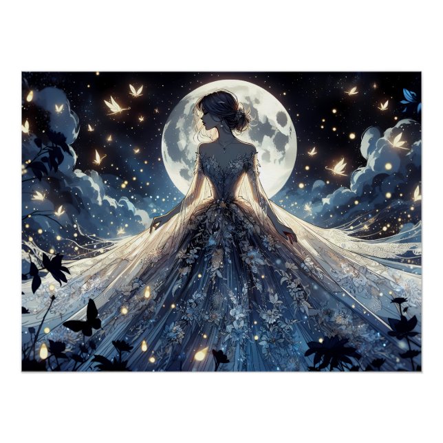 Póster Moonlit Fairy Princess Celestial Gown (Anverso)