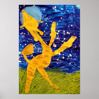 Poster-Moonlit Giraffe - Obra de arte de Carter - 
