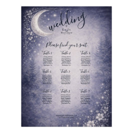 Póster Moonlit Grove Celestial Woodland Wedding