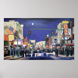 Póster Moonlit Memphis Poster
