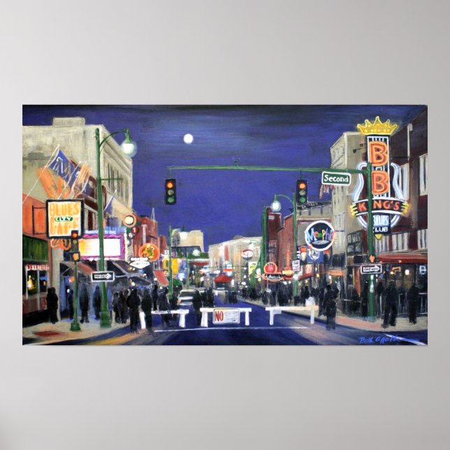 Póster Moonlit Memphis Poster (Frente)