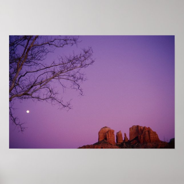 Póster Moonrise Over Oak Creek Canyon (Frente)