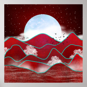 Póster Moonrise Roja