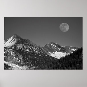Póster Moonrise, Sierra Nevada, Glacier Point Vista