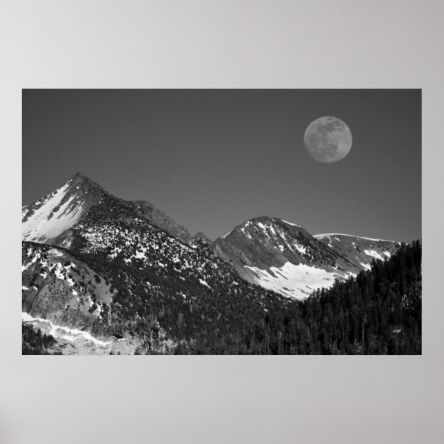 Póster Moonrise, Sierra Nevada, Glacier Point Vista (Frente)