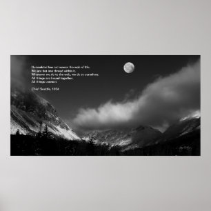 Póster Moonrise sobre Franconia : Jefe Poster de Seattle
