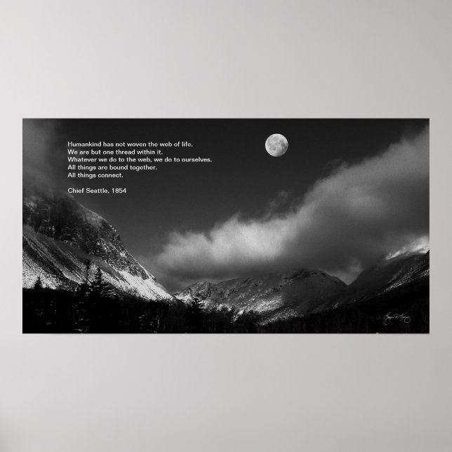 Póster Moonrise sobre Franconia : Jefe Poster de Seattle (Frente)
