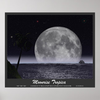 Póster Moonrise Tropica