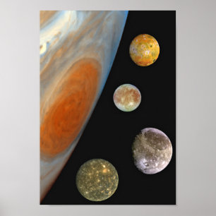 Póster Moons of Jupiter Poster Print