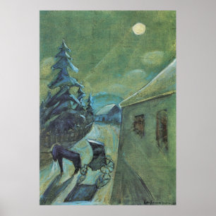 Póster Moonscape con el caballo de Gualterio Gramatte