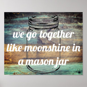 Póster Moonshine Mason Jar