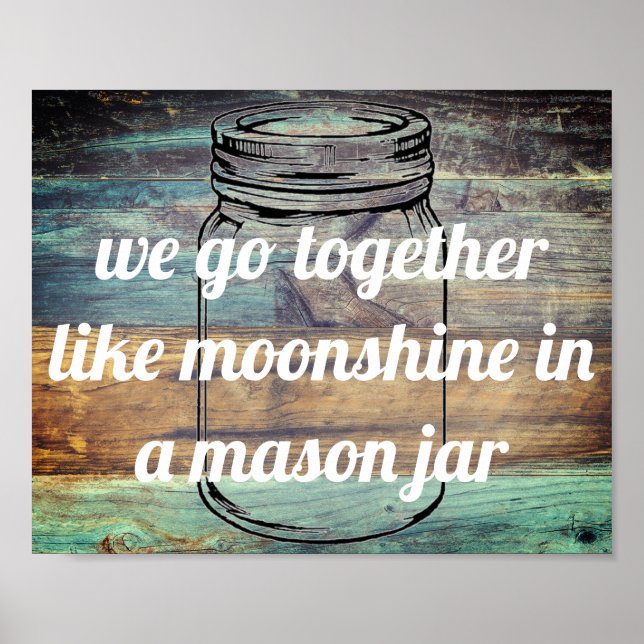 Póster Moonshine Mason Jar (Frente)