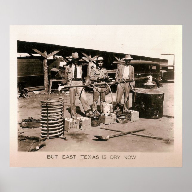 Póster Moonshine Still - Prohibición, Kilgore, TX 1931 (Frente)