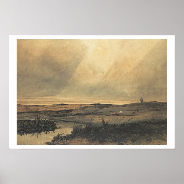 Póster Moor con molino de viento (Frente)