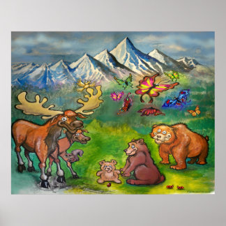 Póster Moose Bears Poster