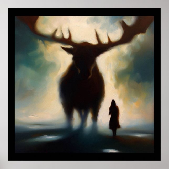Póster Moose de los animales espirituales 2 (Frente)