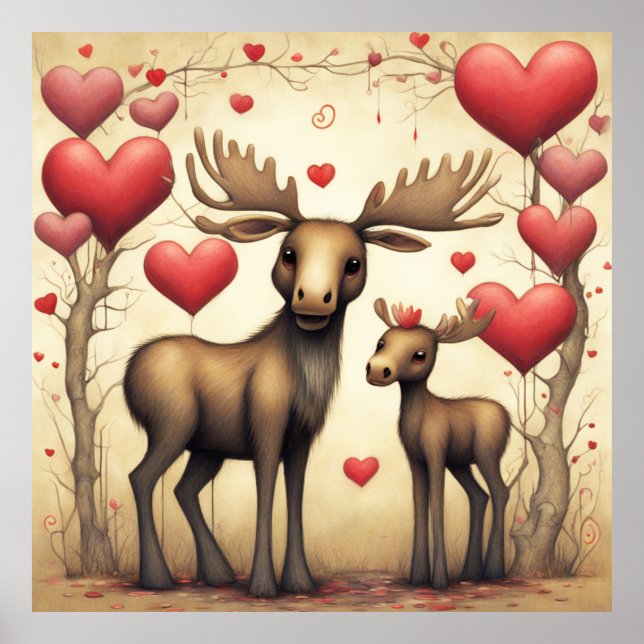 Póster Moose Love 2 (Frente)