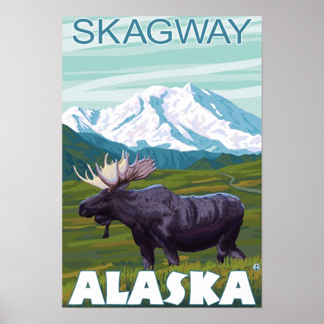 Póster Moose Scene - Skagway, Alaska (Frente)