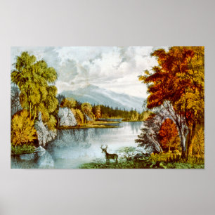 Póster Moosehead Lake Poster Print