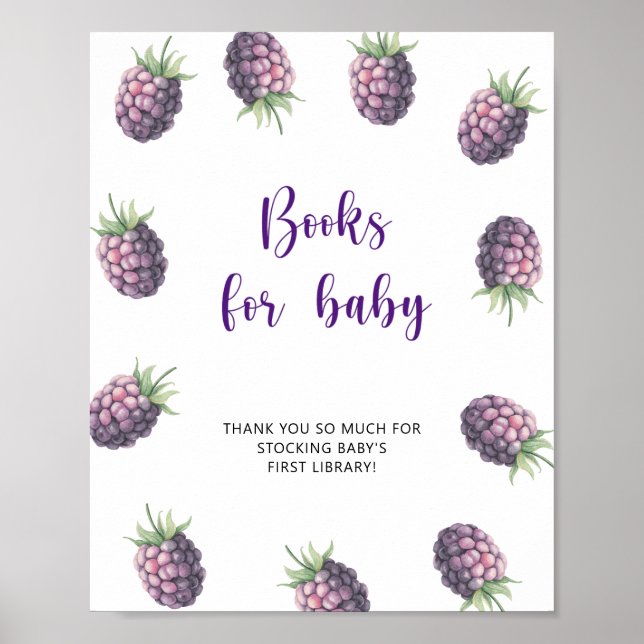 Póster Mora de zarza - libros para bebé (Frente)