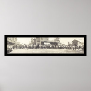 Póster Mora EN la foto 1910 de la demostración del