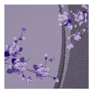 Poster morado floral