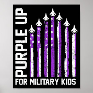 Póster Morado por los niños militares Toddler Mujeres Niñ