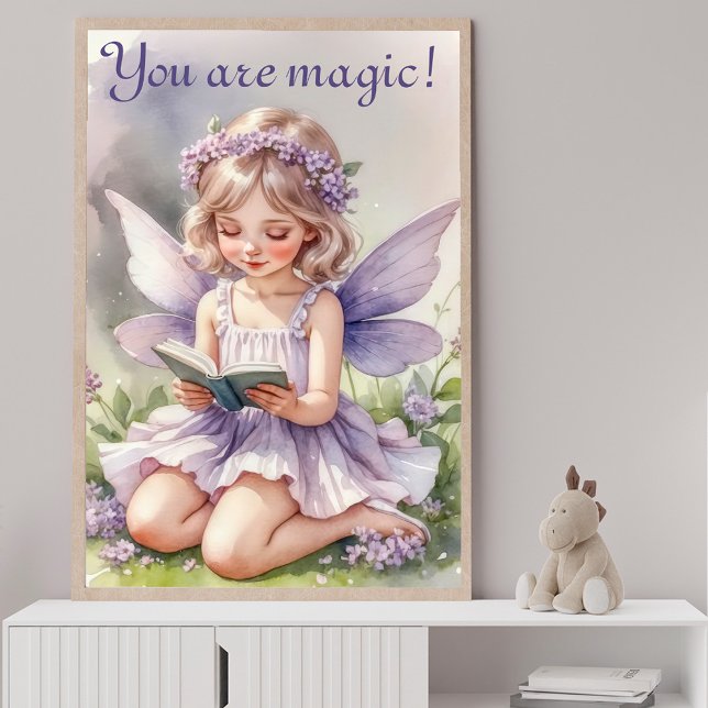 Póster Morado Watercolor Fairy Eres Magic! Cita (Subido por el creador)