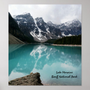 Póster Moraine del lago, parque nacional de Banff
