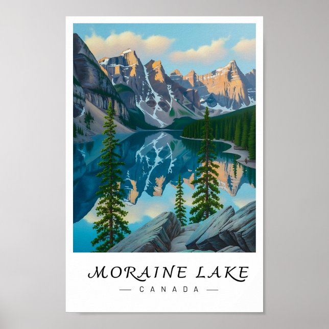 Póster Moraine Lake Canada Wall Art, Canadian Rockies (Frente)
