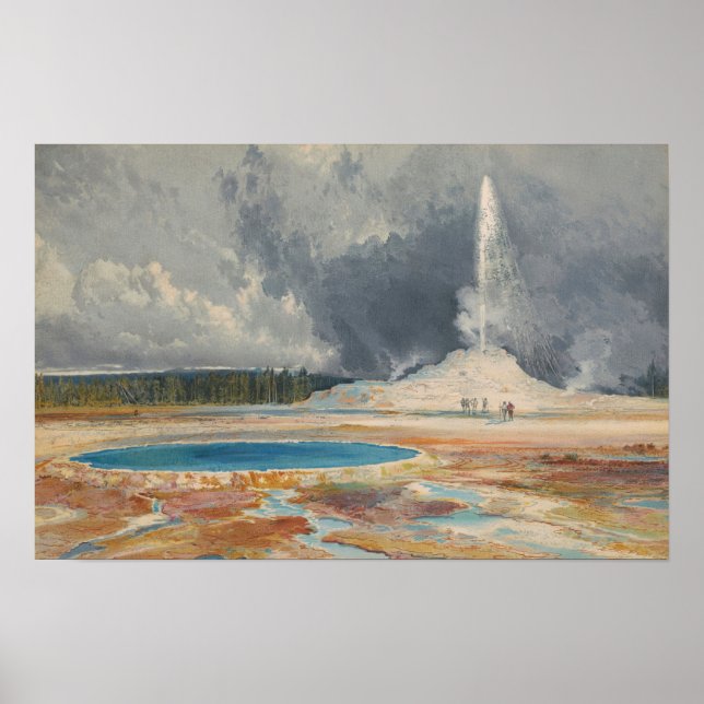 Póster Moran - El parque Geyser Superior del Castillo (Frente)