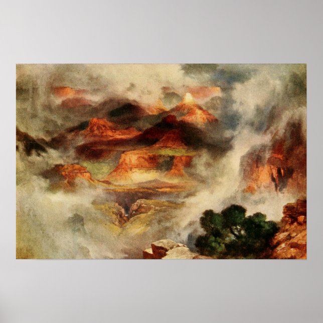 Póster Moran - El Parque Yellowstone (Frente)