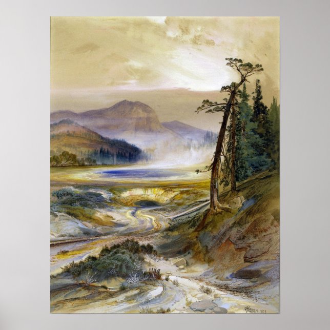 Póster Moran - Geyser Excelsior Parque Yellowstone (Frente)
