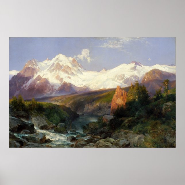 Póster Moran - La cordillera Teton (Frente)
