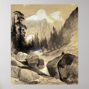 Póster Moran - La Cúpula Norte Yosemite California 1872
