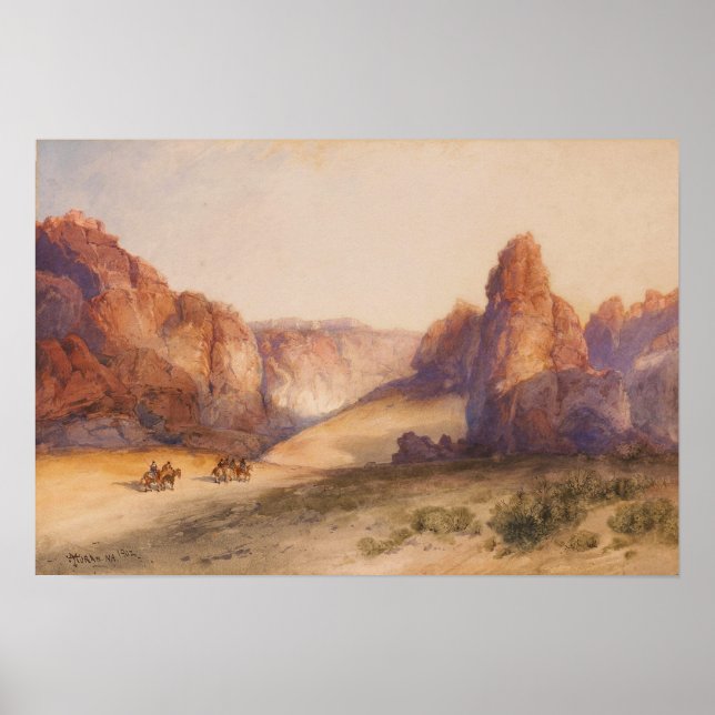 Póster Moran - La Roca De Acoma Nuevo México 1902 (Frente)