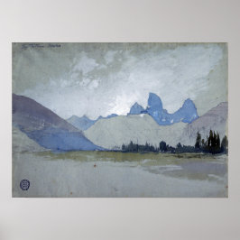 Póster Moran - Los Tetones Idaho 1879
