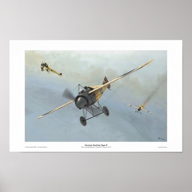 Póster Morane-Saulnier Tipo N (Frente)